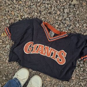 SF GIANTS MLB distressed Crop top Custom
